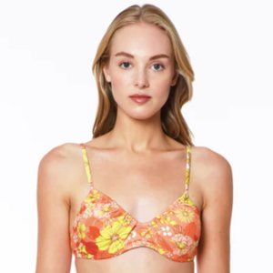 NWT Sanctuary Tunnel Underwire Bikini Top Mango Small